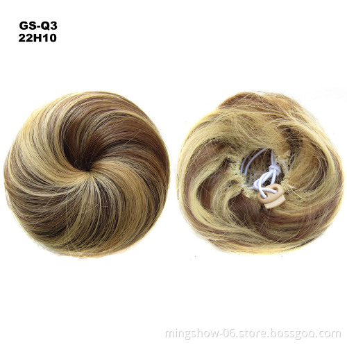 Wholesale messy afro fake hair bun accessories maker